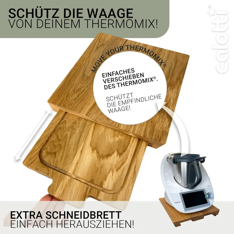 Oak IDOKY® Design-Gleitbrett mit Schneidbrett, geölt – Produktbild 4