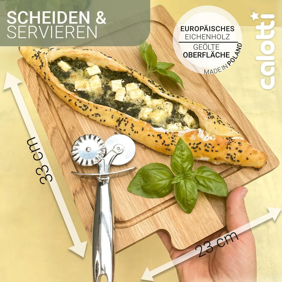 Oak IDOKY® Design-Gleitbrett mit Schneidbrett, geölt – Produktbild 7