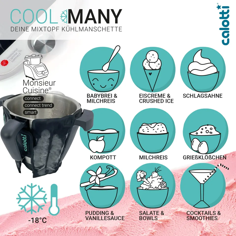 CoolMany Black cooling sleeve for Monsieur Cuisine® – product image 8