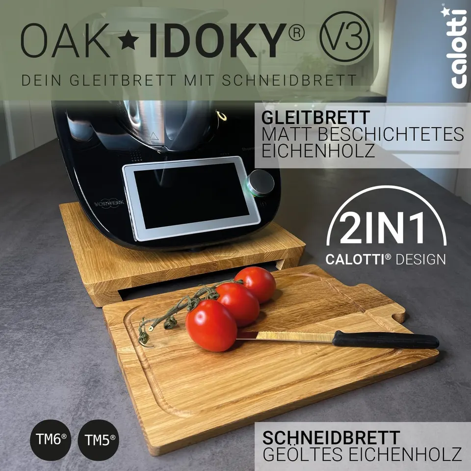 Oak IDOKY® V3 deska ślizgowa ze zintegrowaną deską do krojenia – zdjęcie produktu 3