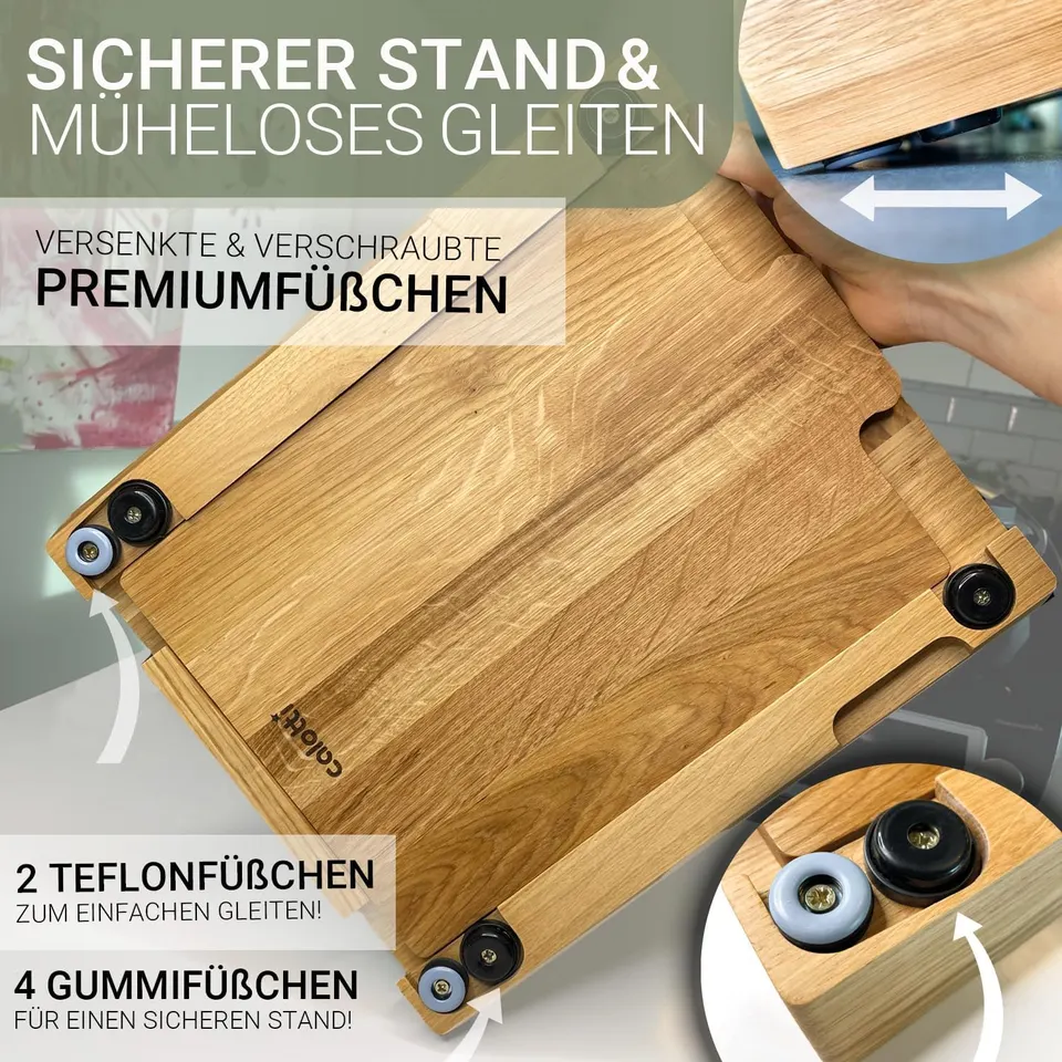 Oak IDOKY® V3 deska ślizgowa ze zintegrowaną deską do krojenia – zdjęcie produktu 6