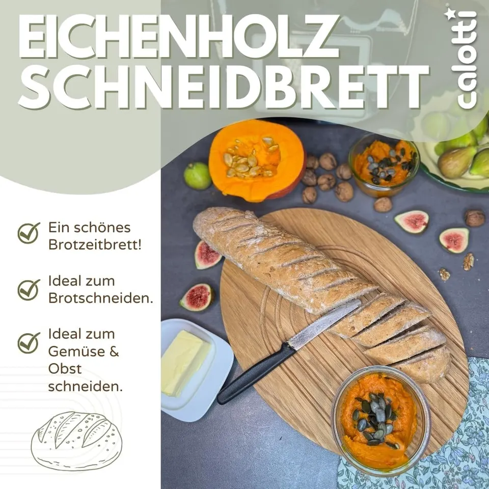 Schneidebrett oval im Regenbogendesign, Eiche – Produktbild 4
