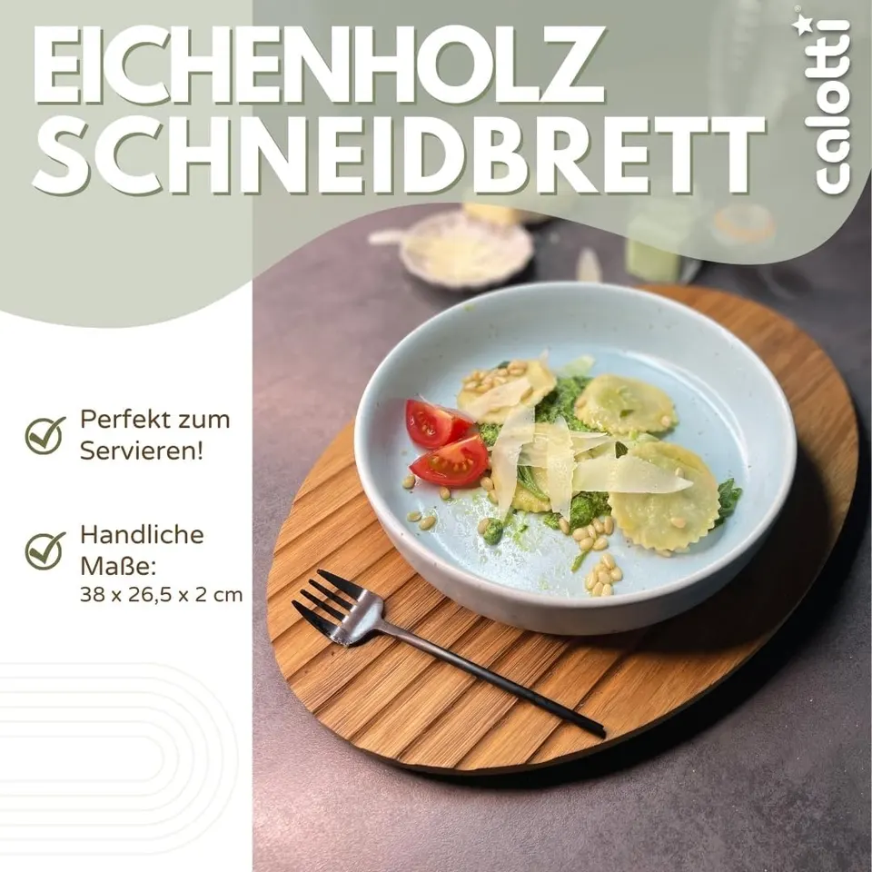 Schneidebrett oval im Regenbogendesign, Eiche – Produktbild 5