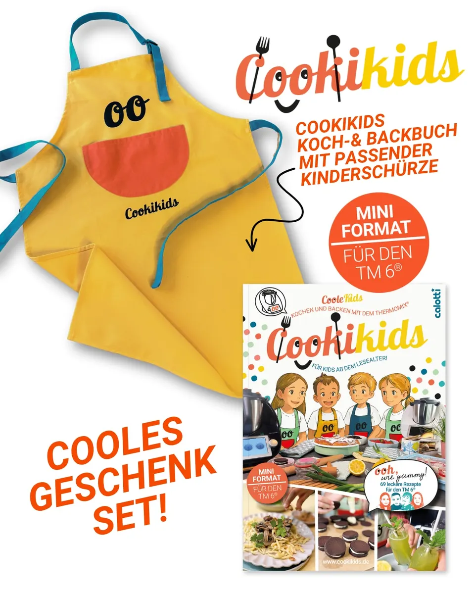 Cookikids® Geschenkset Buch A5 + Kinderschürze – Produktbild 2