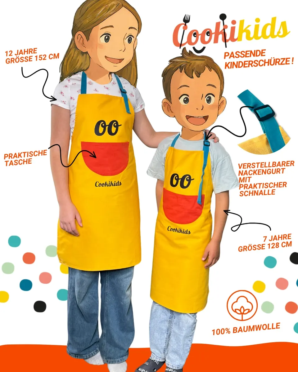 Cookikids® Geschenkset Buch A5 + Kinderschürze – Produktbild 3