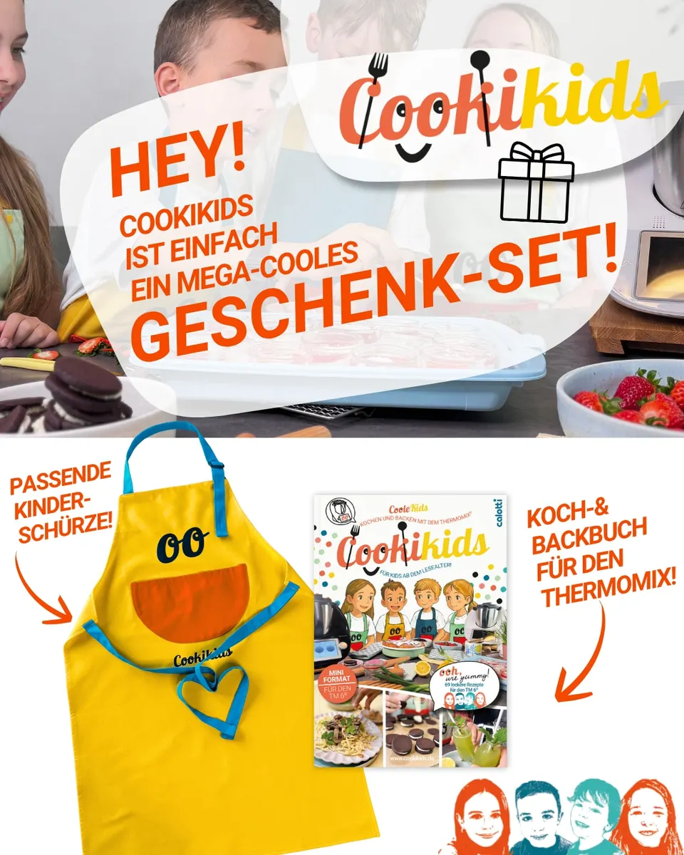 Cookikids® Geschenkset Buch A5 + Kinderschürze – Produktbild 4
