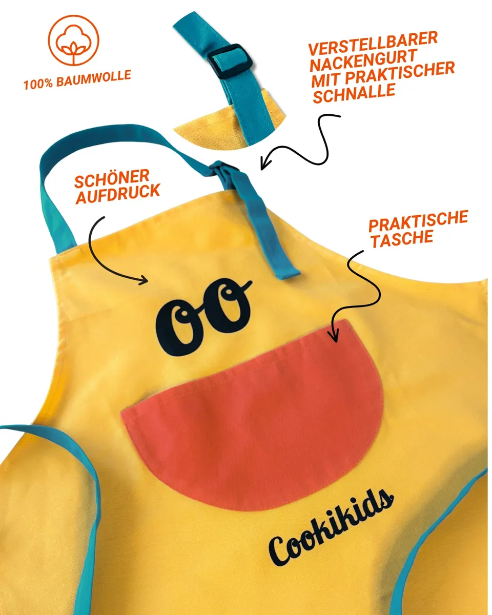 Cookikids® Geschenkset Buch A5 + Kinderschürze – Produktbild 5