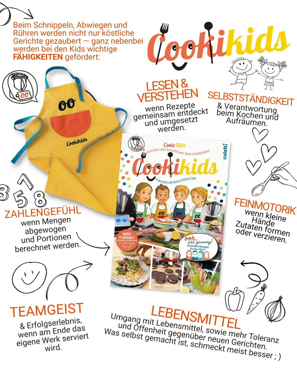 Cookikids® Geschenkset Buch A5 + Kinderschürze – Produktbild 6