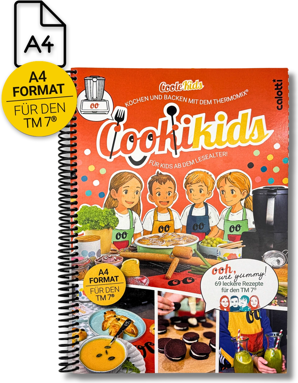 Cookikids® Kinderkoch- und Backbuch für den Thermomix® TM7, A4 mit Spiralbindung