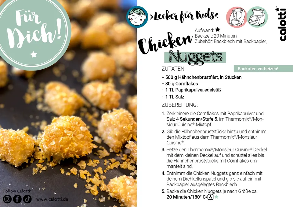 Rezeptkarte Chicken Nuggets