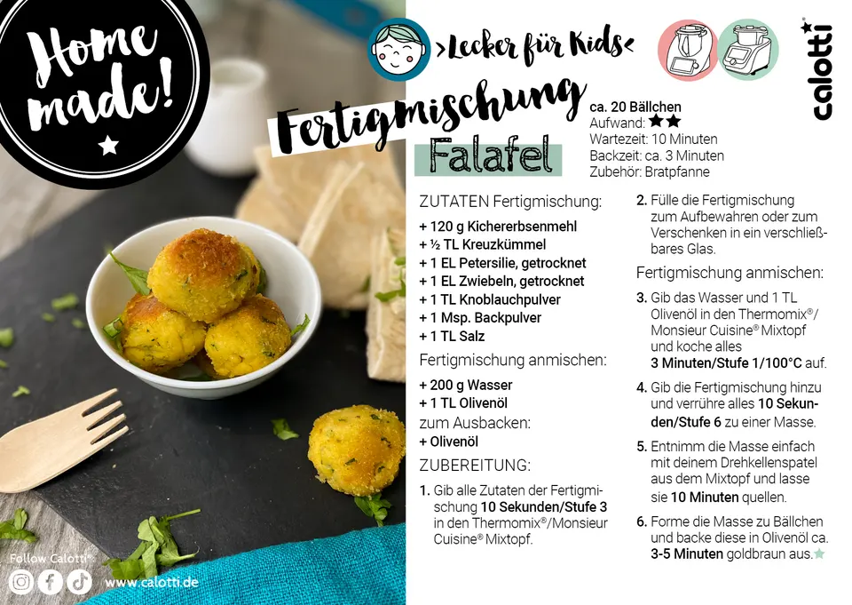Rezeptkarte Frische Falafel