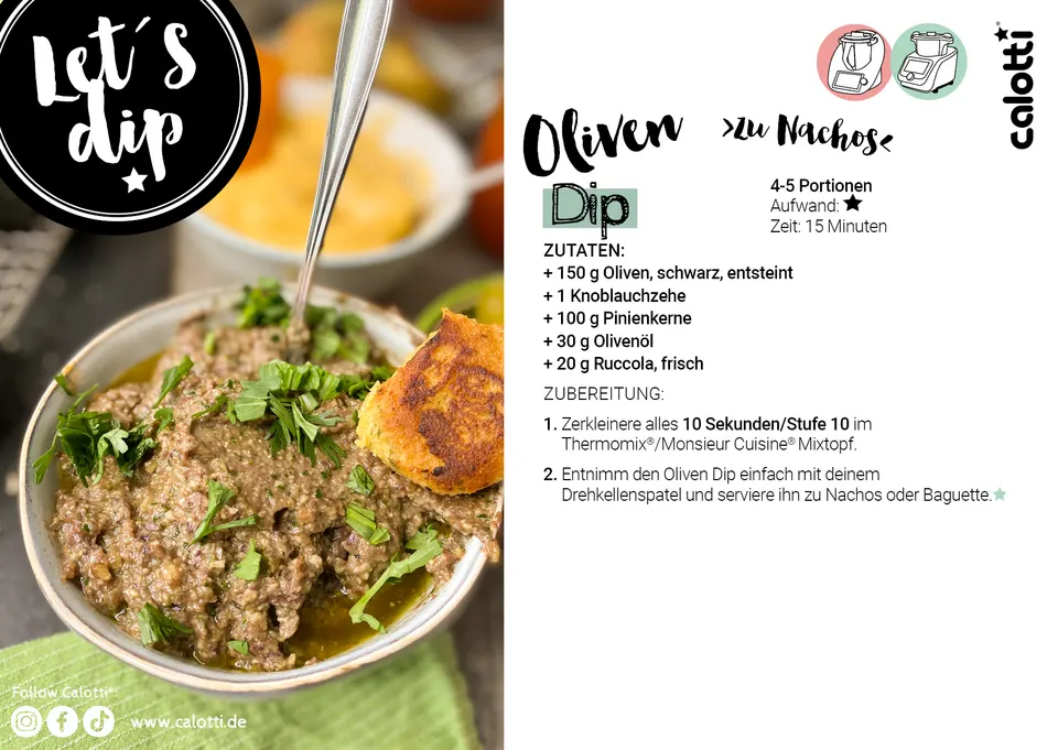 Rezeptkarte Oliven Dip