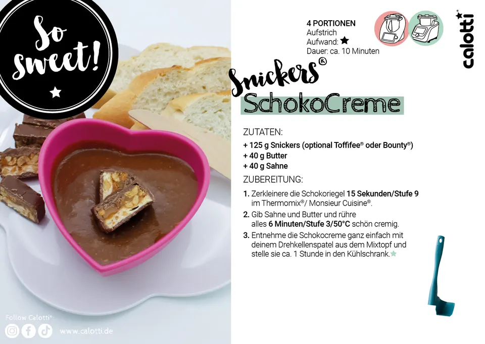Rezeptkarte Snickers® SchokoCreme